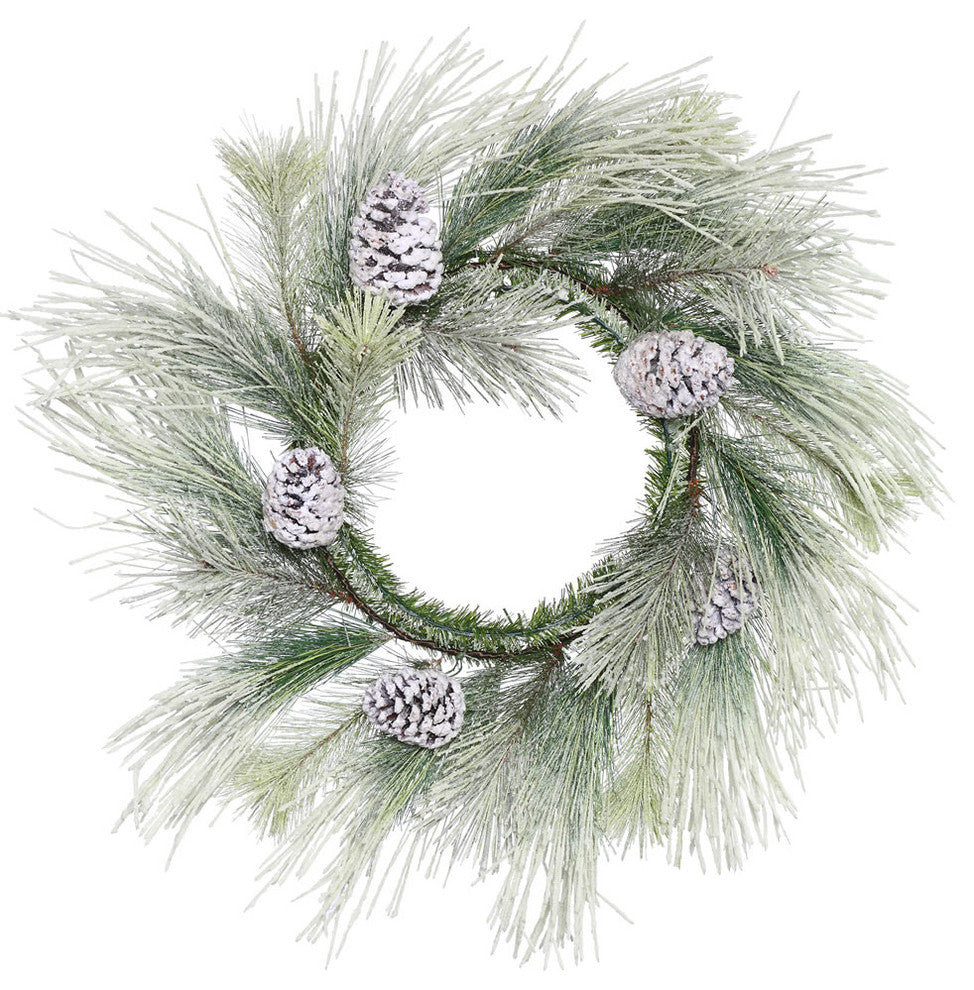 Vickerman 22" Frosted Norway Pine Wreath