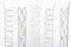 Razzle Dazzle Assorted Stemless Flutes, 6-Piece Set, Clear