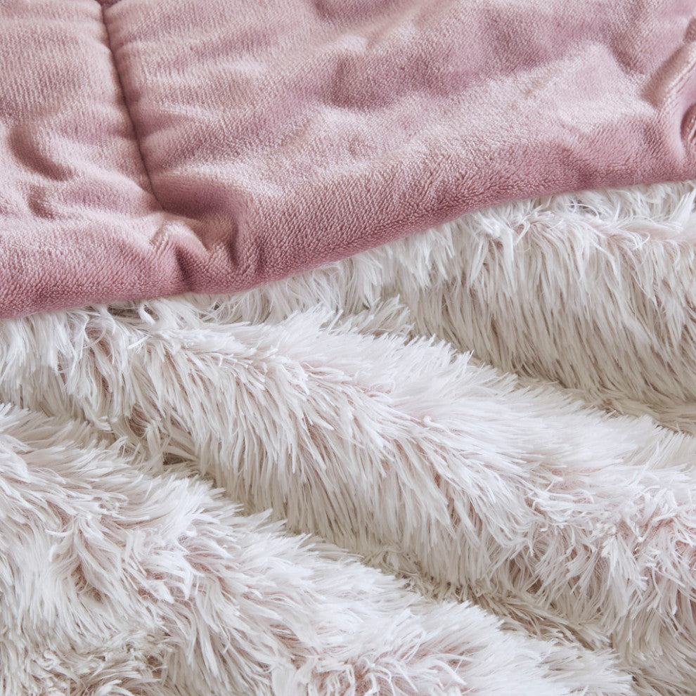 Intelligent Design Malea Shaggy Faux Fur Comforter Mini Set