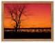 Burning Skies Rural Landscape Framed Photo Paper Wall Art Print, Red Oak, 8" X 10"