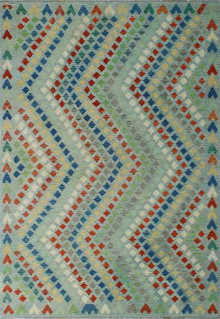 Sangat Kilim Muna Light Blue Rug 6'9"x9'7"