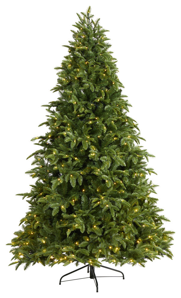 7.5' Wyoming Fir Faux Xmas Tree With 500 Clear Lights and 1580 Bendable Branches