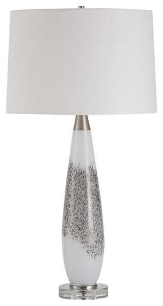 Uttermost Quinn White and Silver Table Lamp