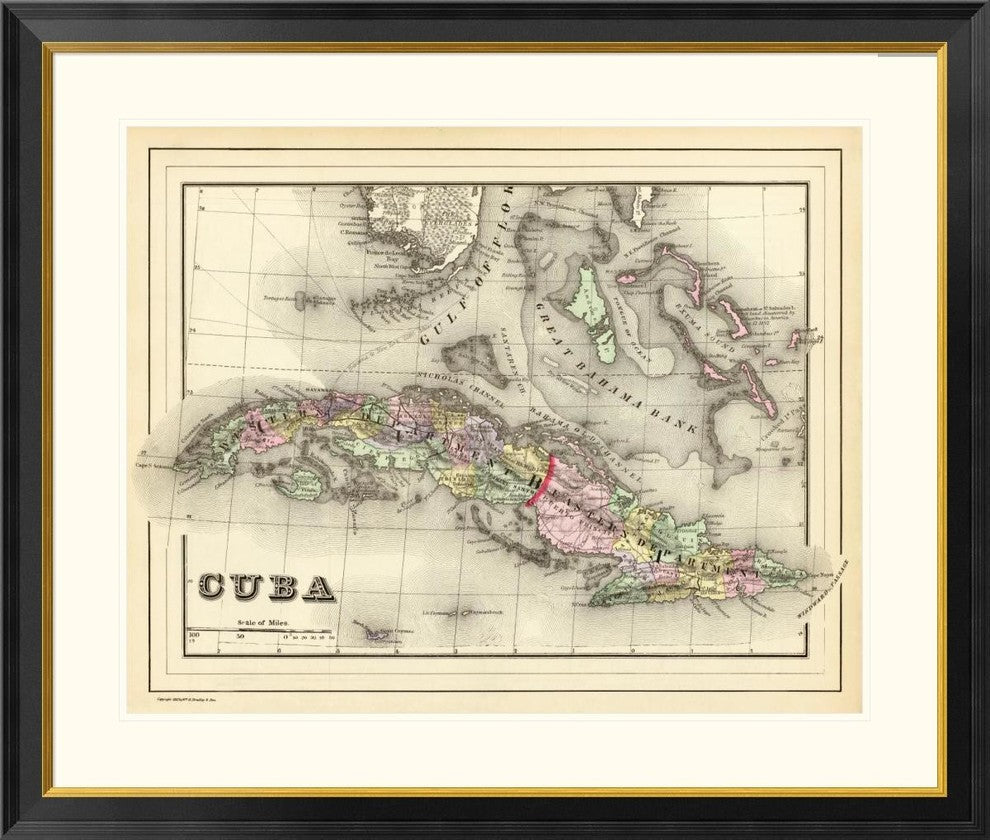 "Cuba, 1890" Framed Digital Print by Samuel Augustus Mitchell, 40x34"