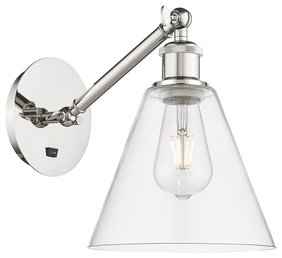 Innovations 317-1W-PN-GBC-82-LED 1-Light Sconce, Polished Nickel