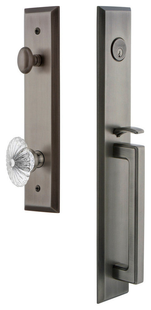 Fifth Avenue 1-Piece Dummy Handleset, D Grip and Burgundy Knob, 849372