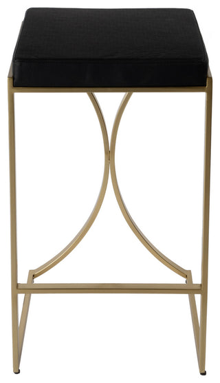 Natalya 31" Bar Stool, Black Leather