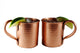Pure Copper Hammered Mugs, 14 oz, Set of 2