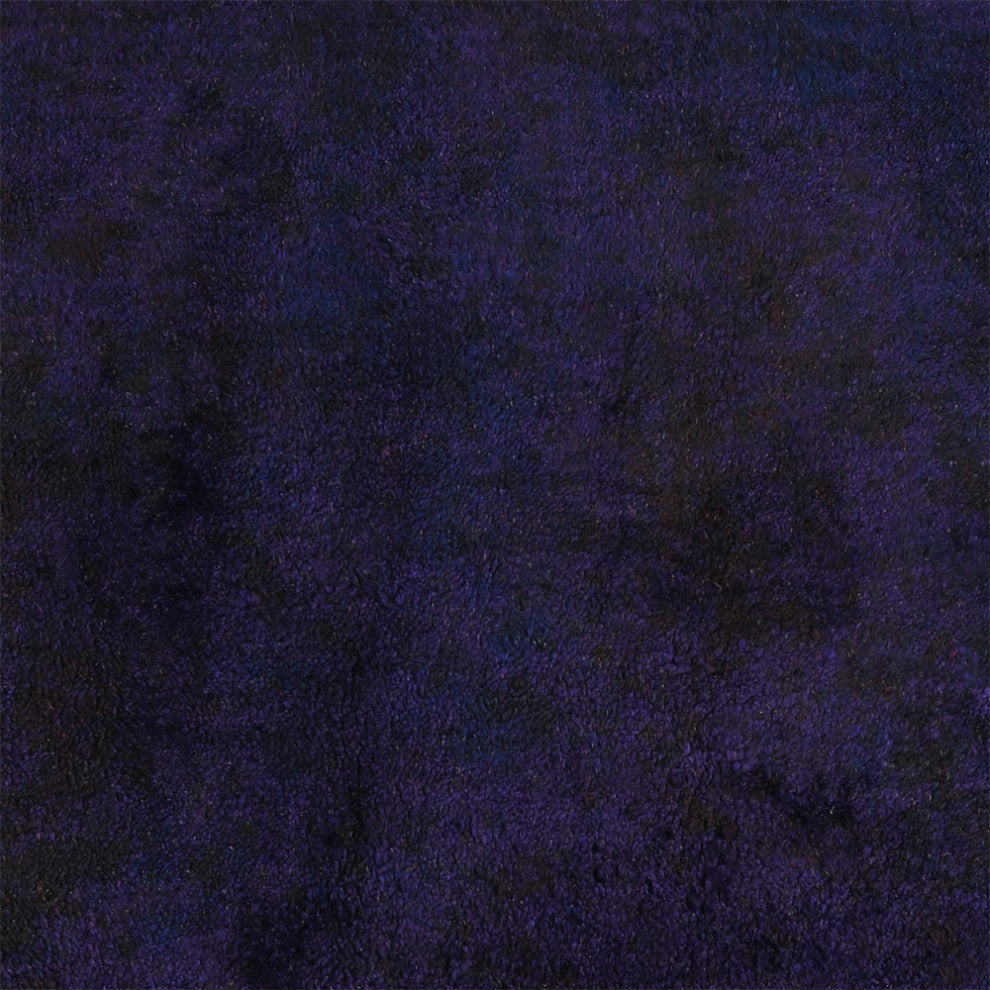 Hand Knotted Loom Silk Area Rug Solid Purple