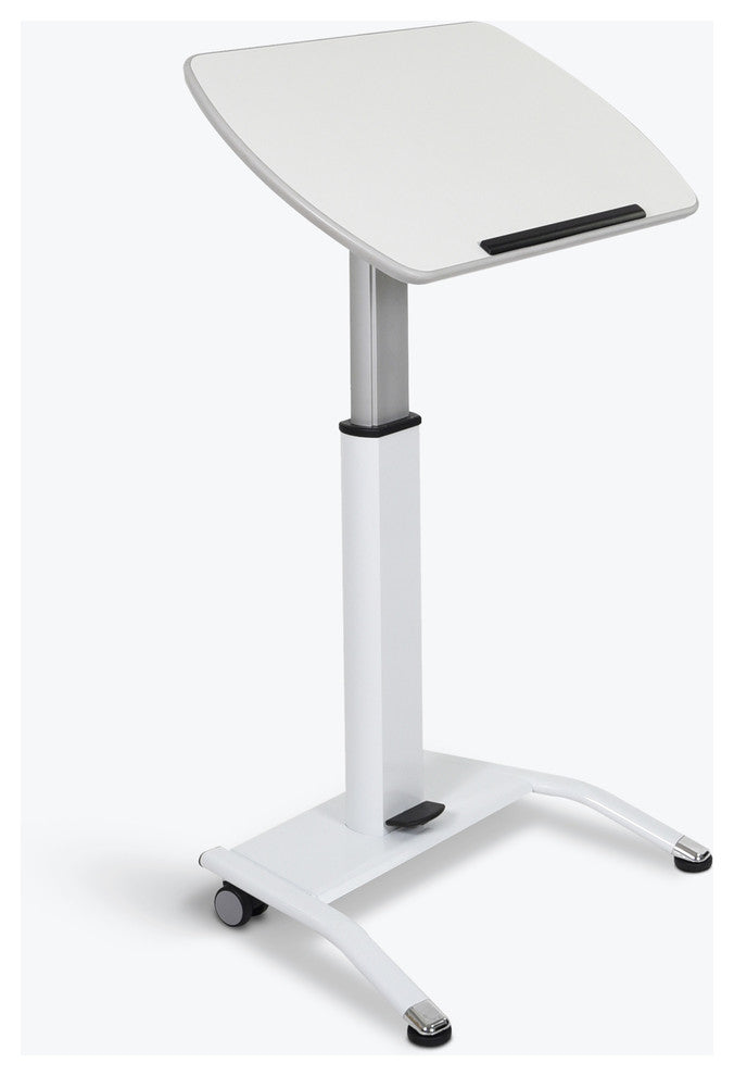 Luxor LX-PNADJ-WH Pnematic Height Adjustable Lectern