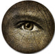 Aging Eyes, Abstract Large Disc Metal Wall Art, 23"