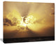 Majestic Sea Sunset Through Clouds, Landscape Wall Art on Canvas, 40"x30"