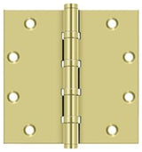 Deltana DSB55B 5" x 5" Solid Brass Square Corner Ball Bearing - Polished Brass