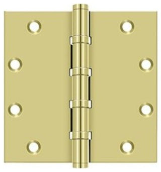 Deltana DSB55B 5" x 5" Solid Brass Square Corner Ball Bearing - Polished Brass