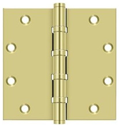 Deltana DSB55B 5" x 5" Solid Brass Square Corner Ball Bearing - Polished Brass