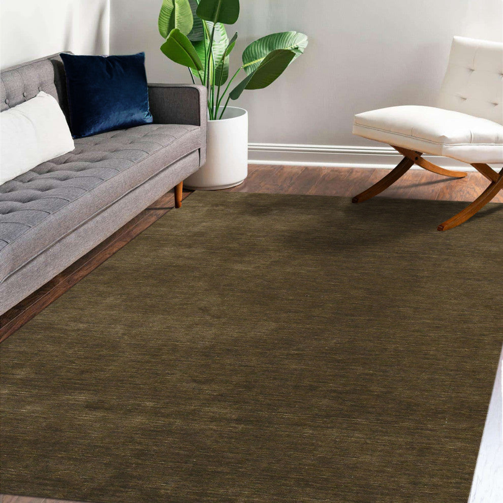 Arizona Rye Area Rug, Brown, 5' x 8', Solid