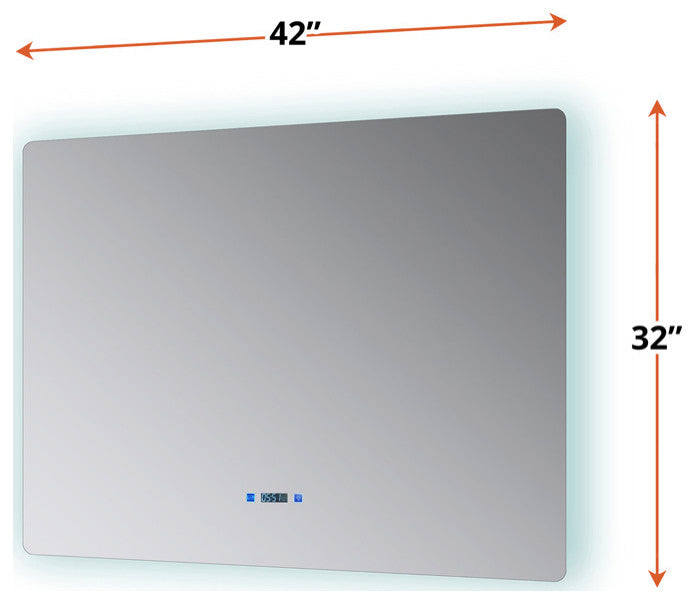 Lugano LED Mirror, Defogger, 42 Inch
