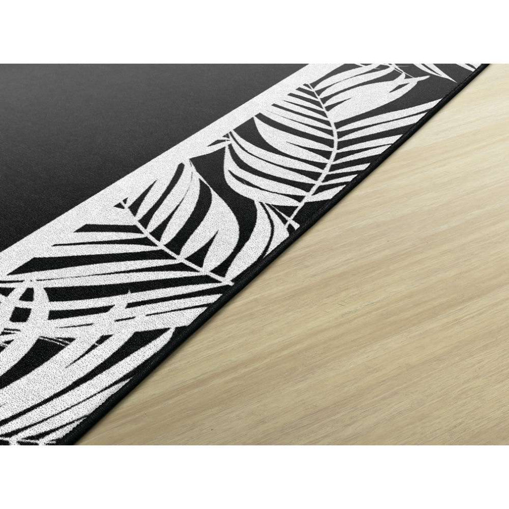 Flagship Carpets CA2008-44SG Simply Stylish Black/White Greenery Border