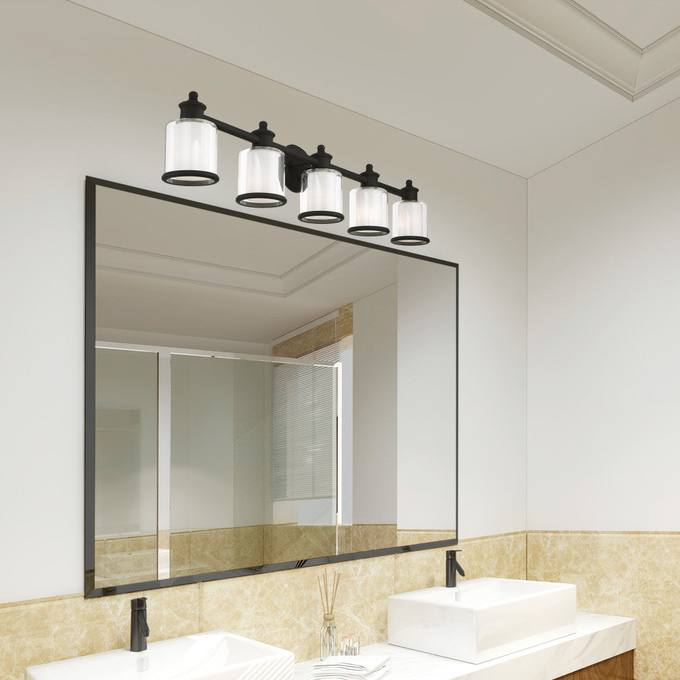 Livex Lighting Middlebush 5 Light Black Vanity Sconce