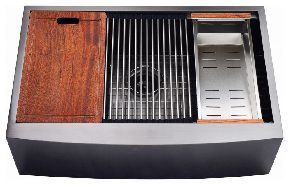 21'' W Single Bowl Stainless Steel Farmhouse Kitchen Sink