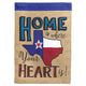 Flag Texas Heart Polyester 13x18