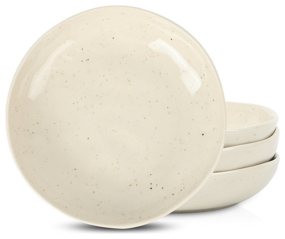 Stone Lain Mirella Stoneware Pasta Bowl Set of 4, Beige