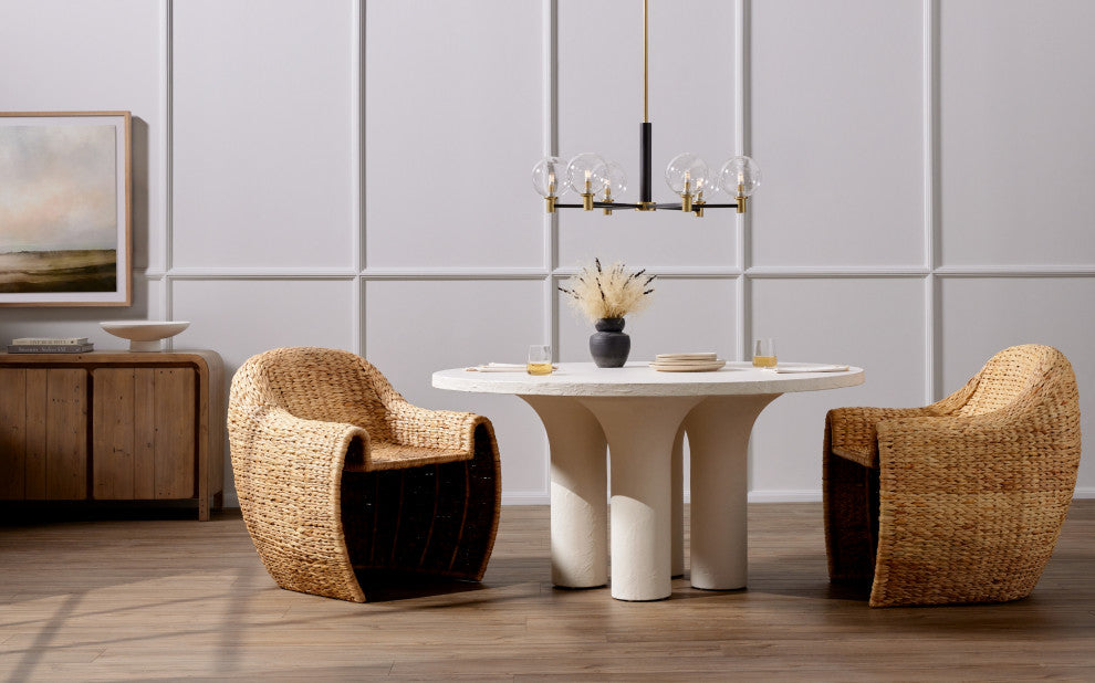 Parra Round Dining Table-Plaster Molded