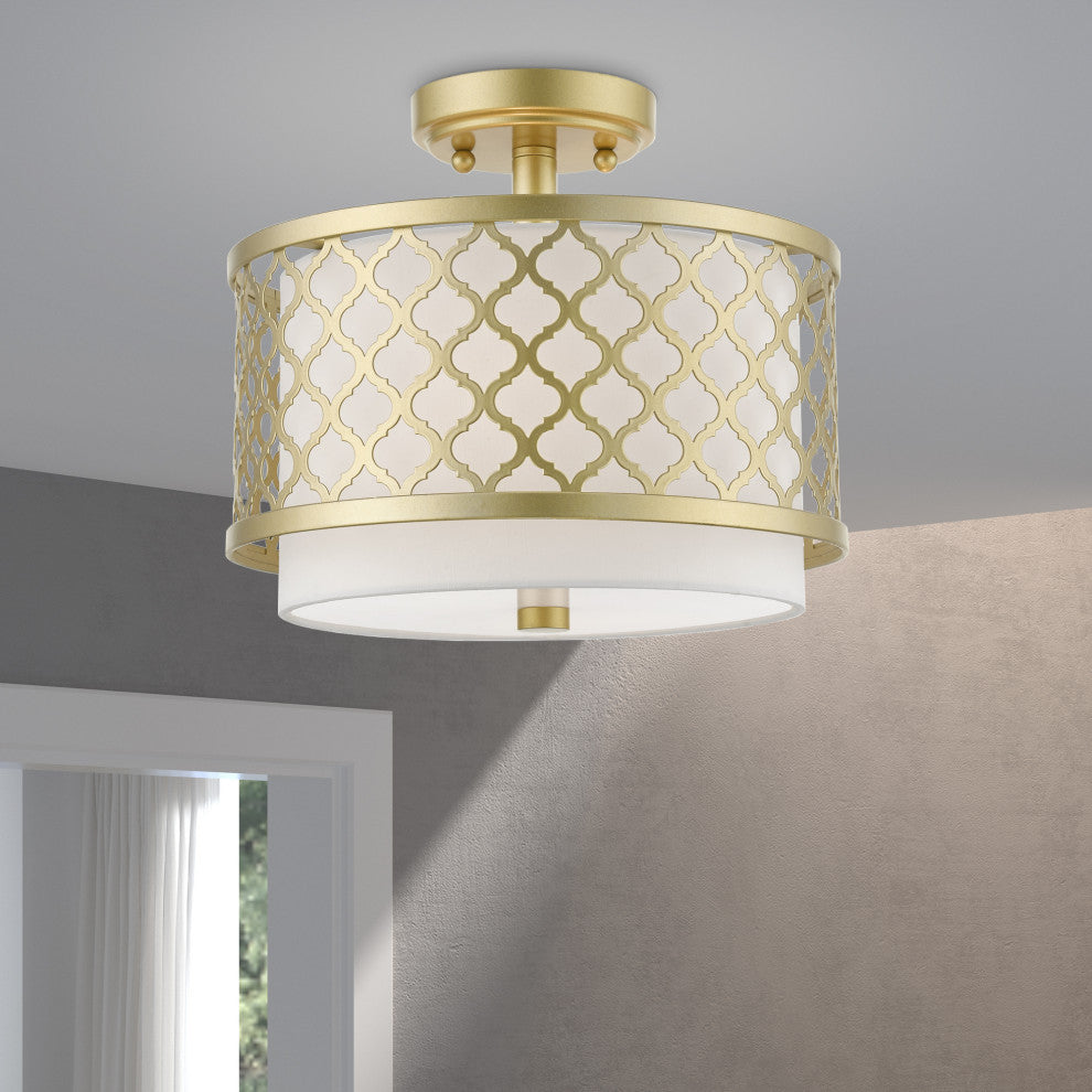 Arabesque 2 Light Soft Gold Small Semi-Flush