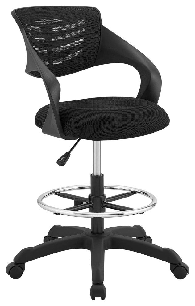 Thrive Mesh Drafting Chair, Black
