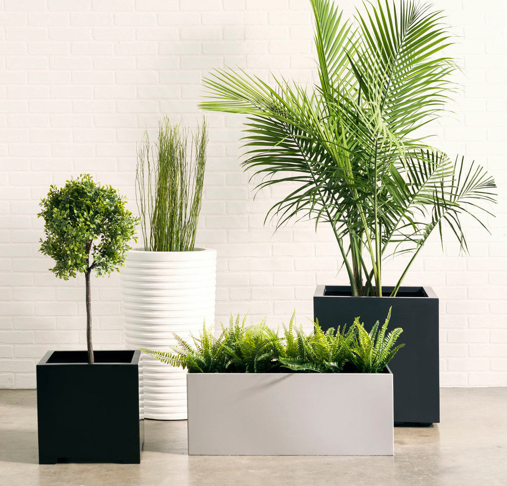 Seeley Cube Planter, White, X-Large, 24" Cube