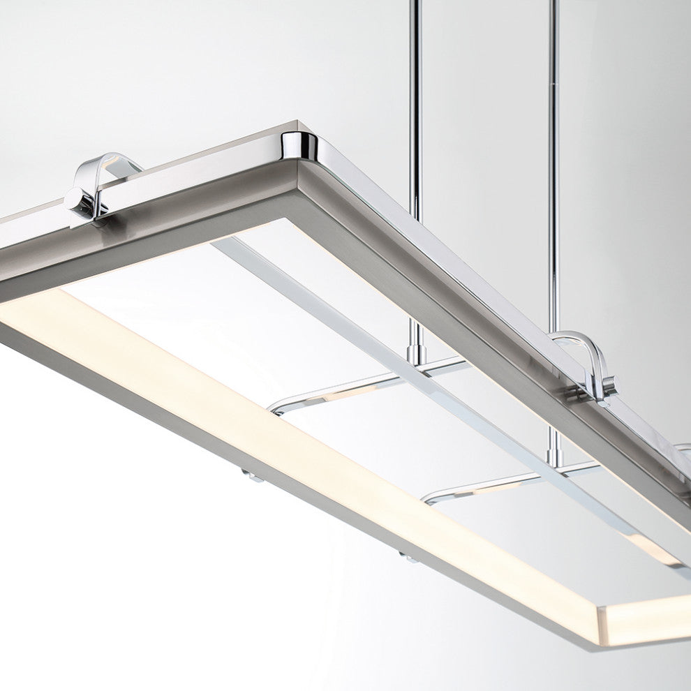 Annilo 1-Light Chandelier, Chrome/Nickel