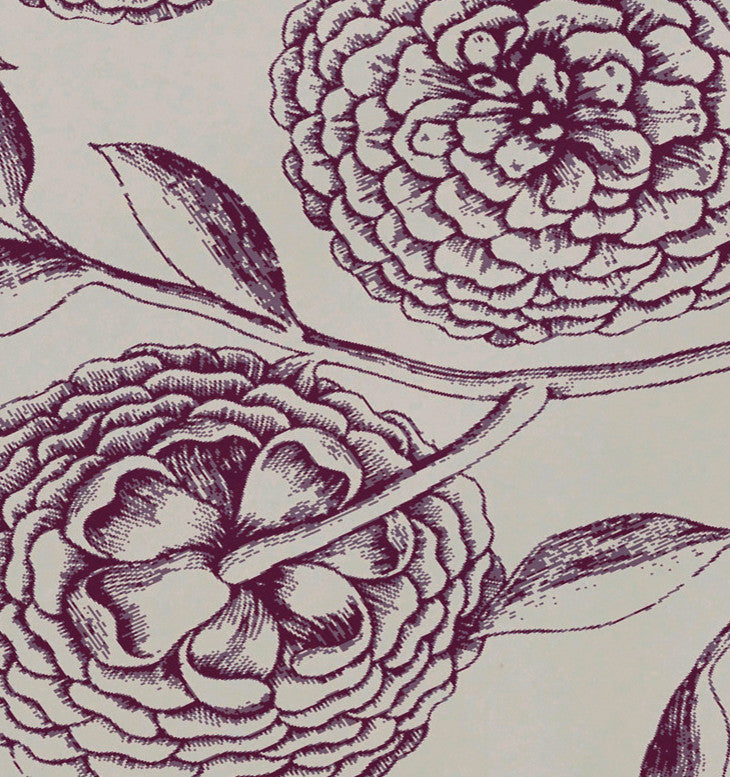 18"x14" Antique Flowers, Floral Print Placemat, Purple, Set of 4