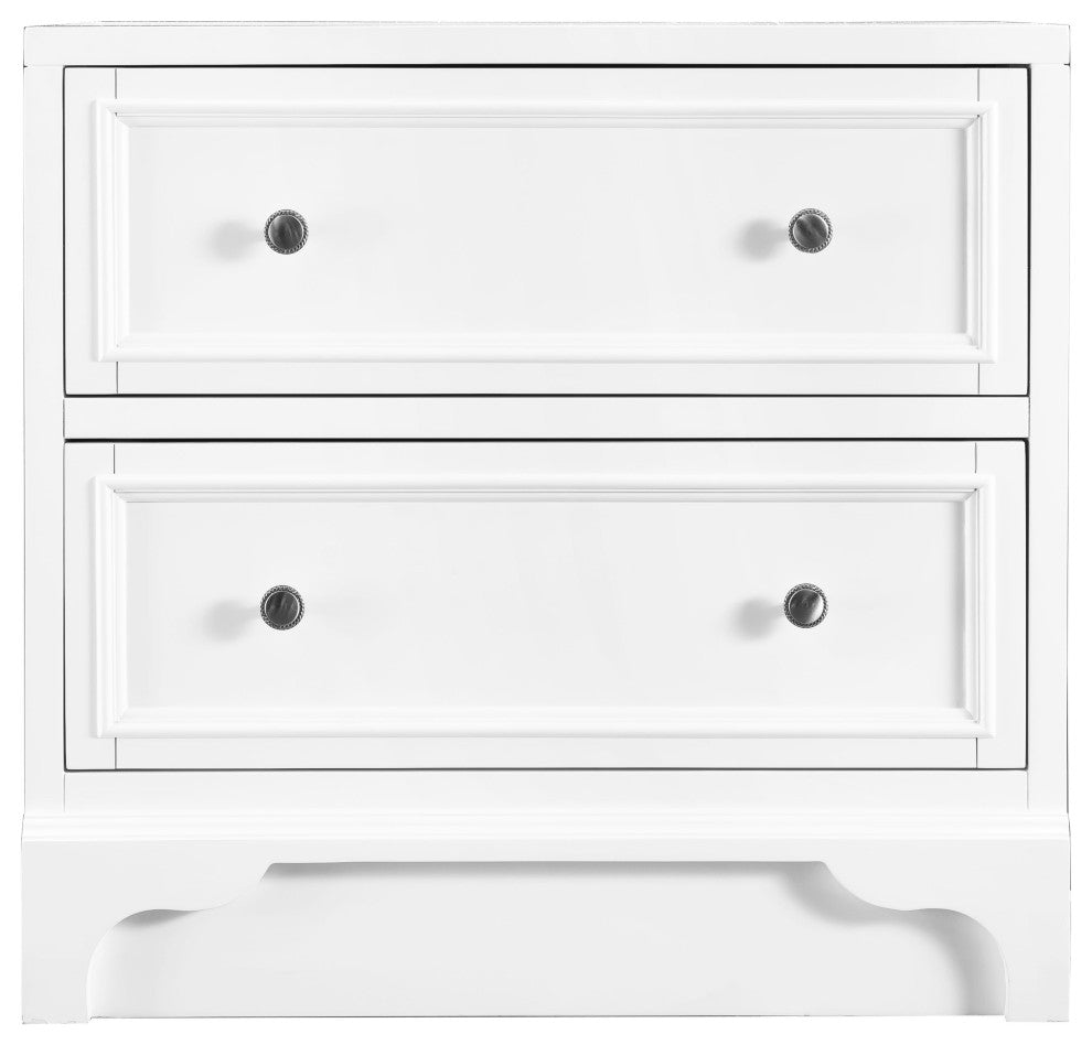 De Soto 132" Bright White Double Vanity Suite, 3cm Jasmine Pearl Top