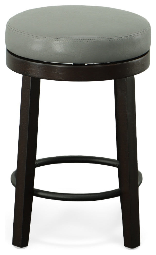Era Swivel 24" Counter Stool, Gray and Espresso