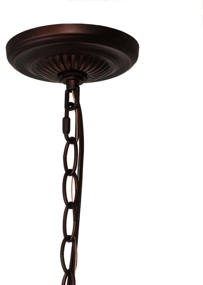 24 Wide Tiffany Rosebush Inverted Pendant