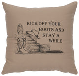 Image Pillow 16x16 Kick off Boots Cotton Alabaster