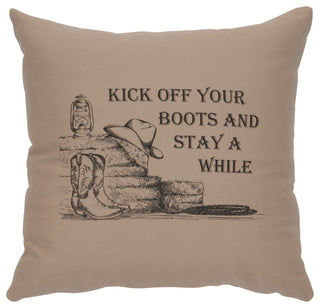 Image Pillow 16x16 Kick off Boots Cotton Alabaster