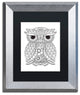 Hello Angel ''Owl 2'' Art, Silver Frame, Black Mat, 14x11