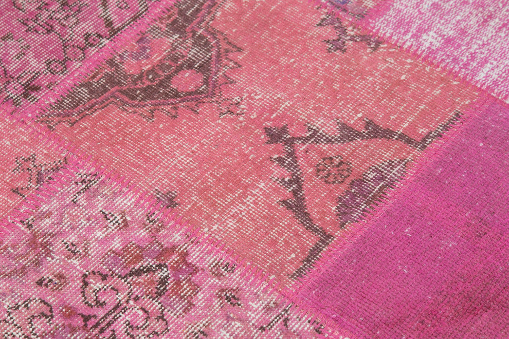 Rug N Carpet - Handwoven Oriental 4' 10" x 4' 10" Boho Round Patchwork Rug