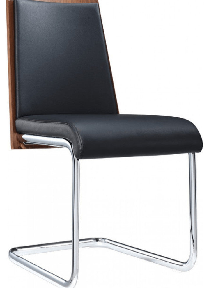 Morgan - Modern Black & Walnut Dining Chair (Set Of 2)