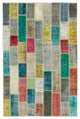 Rug N Carpet - Handwoven Turkish 5' 3" x 7' 10" Contemporary Patchwork Area Rug