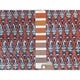 Tomato Red Wool Vintage Persian Serab Hand Knotted Wool Worn Down Rug, 3'7"x9'3"