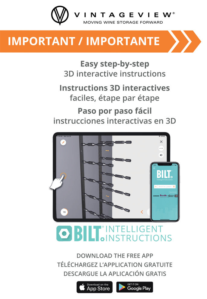 Vino Pins Flex 45 (wall mounted metal wine rack), Matte Black, 27 Bottles