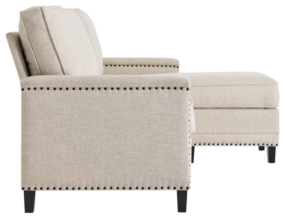 Sofa, Fabric, Beige, Modern, Living Lounge Room Hotel Lobby Hospitality