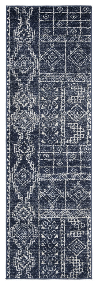 Safavieh Adirondack Adr206N Moroccan Rug, Navy/Silver, 6'0"x6'0" Round