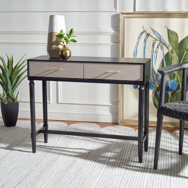 Safavieh Estella 2 Drawer Console Table, Black
