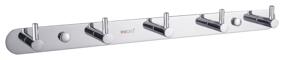 Stainless Steel 5-Prong Robe Hook, 14"