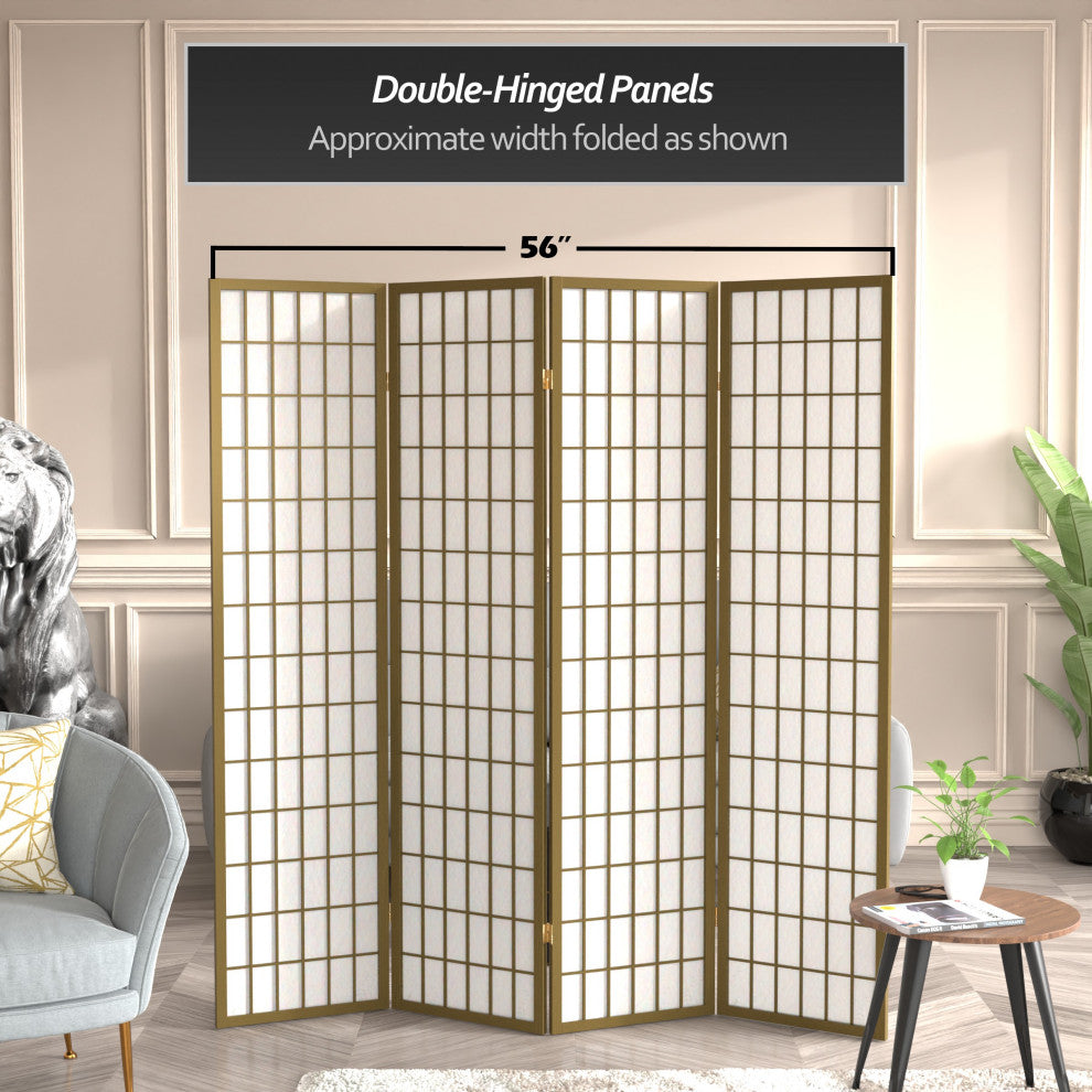6' Tall Window Pane, Special Edition, Gold, 4 Panels
