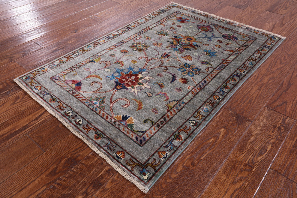 2' 9" X 4' 2" Persian Tabriz Handmade Wool Rug Q9674