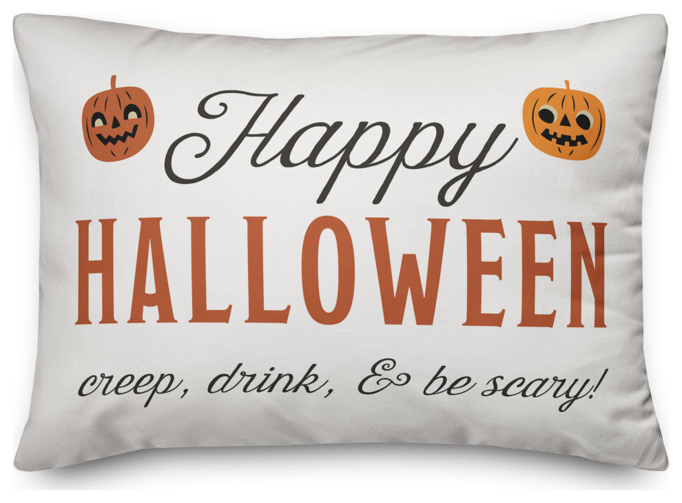 Happy Halloween 20x14 Spun Poly Pillow